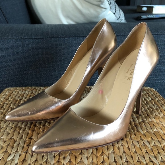 Kate Spade Licorice Rose Gold High Heel Pumps 8.5 - Picture 2 of 6
